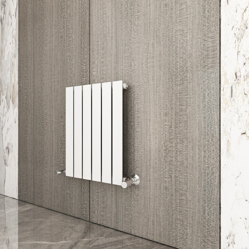 White 1306 BTU Single Flat Panel Vertical Column Radiator 600 x 408mm Image 2