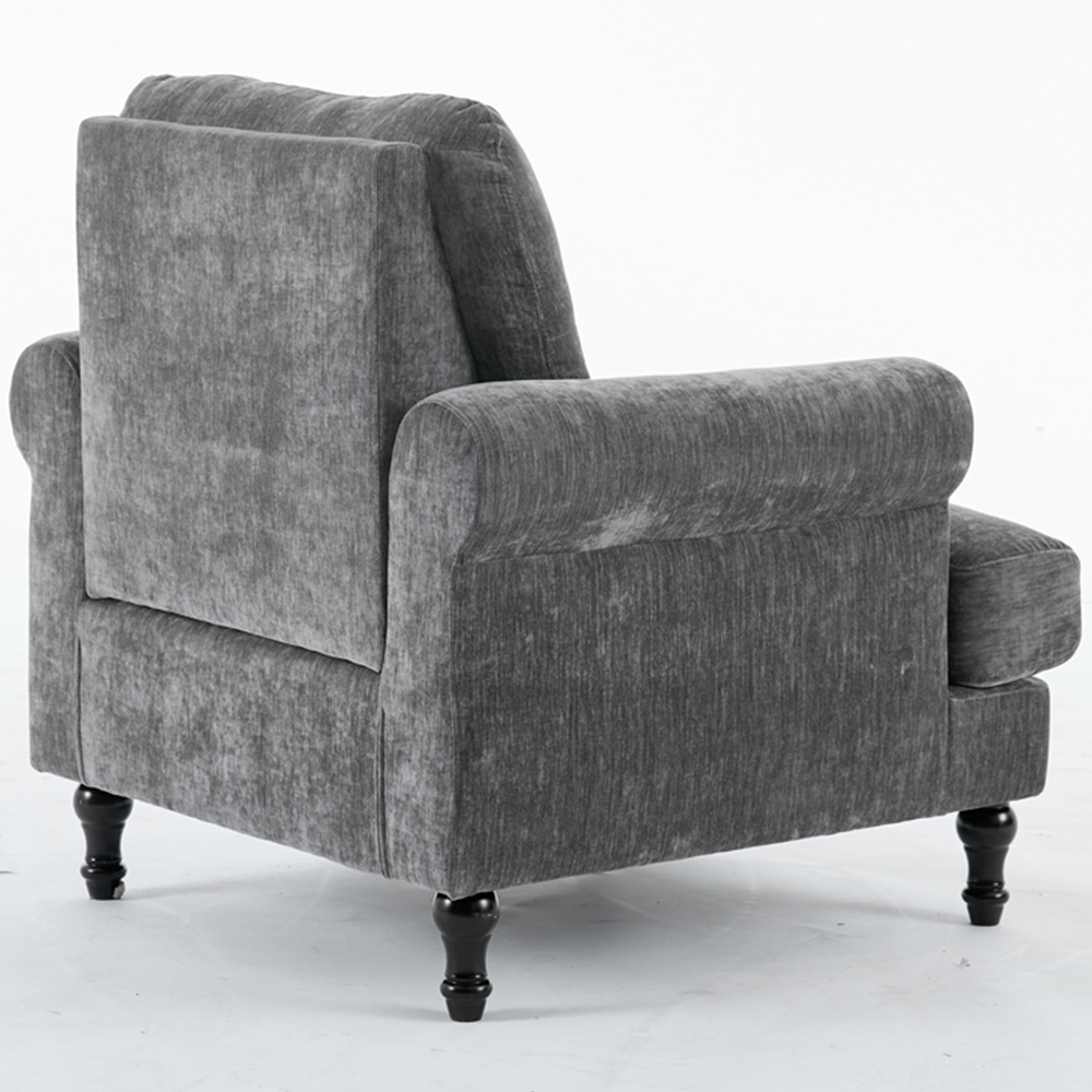 Furniture One Grey Mid Century Sofa Chair Image 4