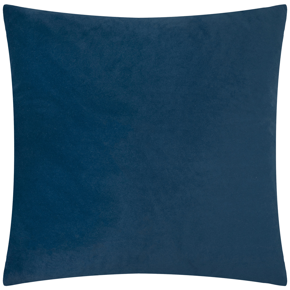 Paoletti Evoke Navy Cut Velvet Cushion 55 x 55cm Image 3