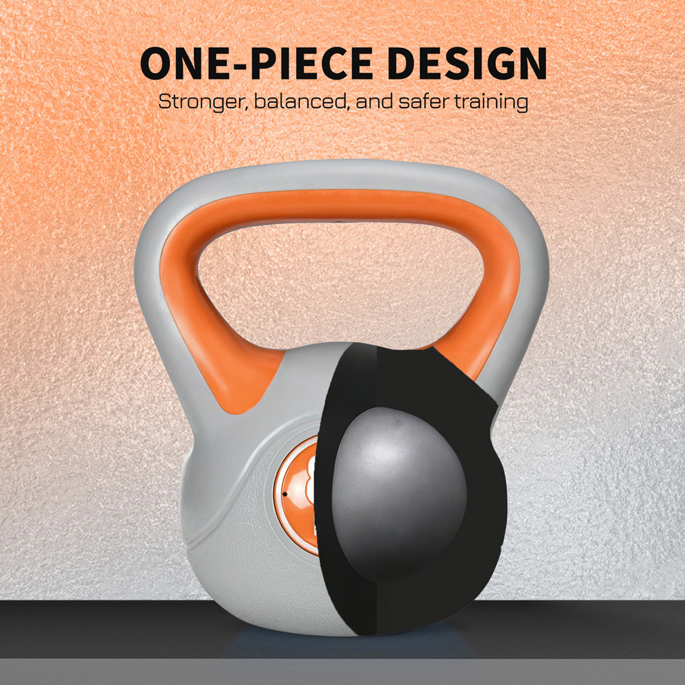 SPORTNOW Orange and Grey Kettle Bell with Handle 8kg Image 7