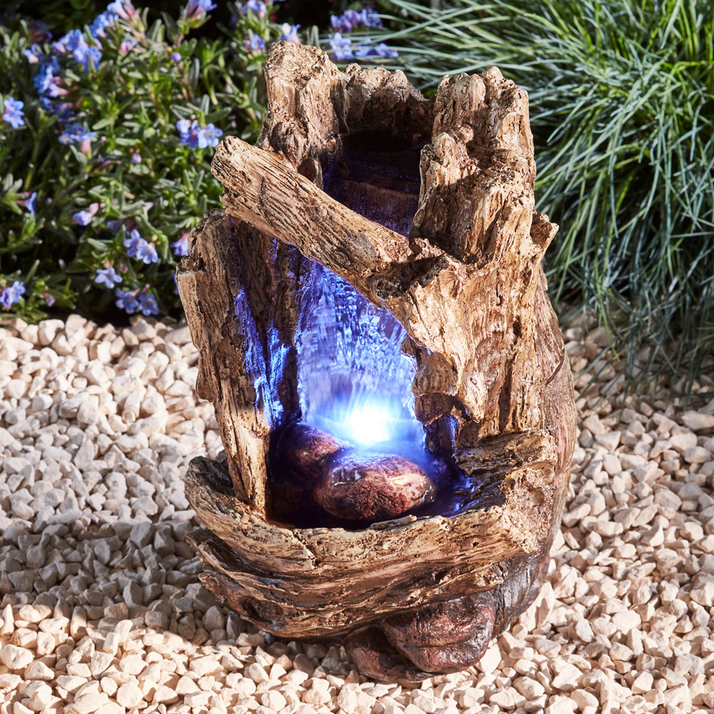 Garden Gear Tabletop Tree Trunk Waterfall Water Feature Image 3