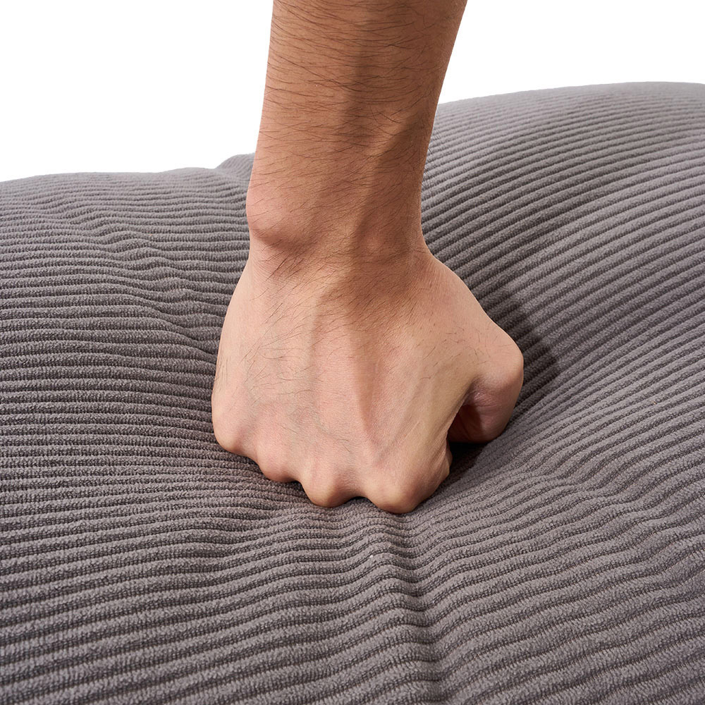 Living and Home Dark Grey Soft Corduroy Cushion 53 x 80cm Image 5