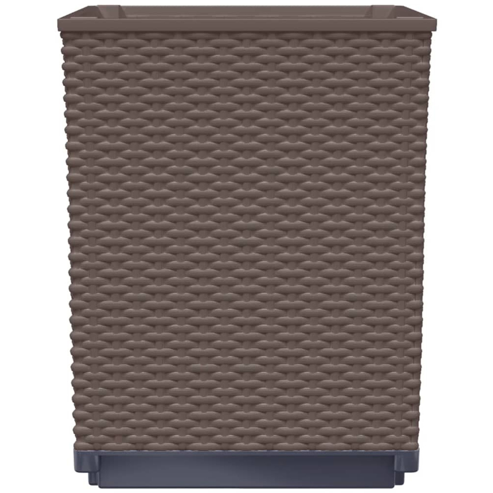 vidaXL Brown Polypropylene Garden Planter 37 x 30 x 30cm 2 Pack Image 3
