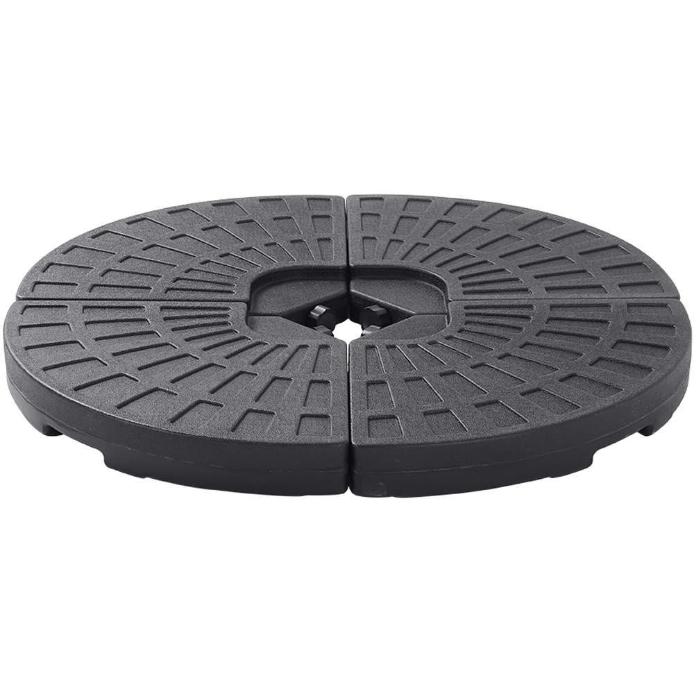 Living and Home Dark Grey Square Rotatable Cantilever Parasol with Fan Shaped Base 3m Image 2