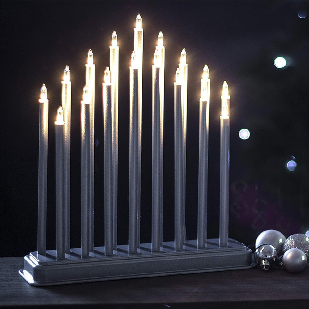 Marco Paul 17 Light Silver Candle Bridge Image 3