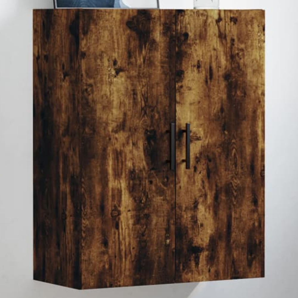 vidaXL 2 Door Smoked Oak Wall Mounted Cabinet Image 1