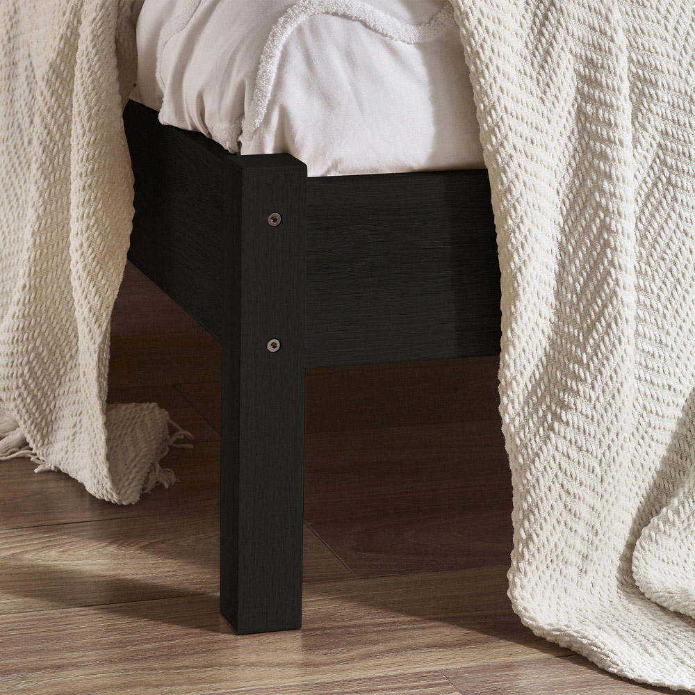 Julian Bowen Padstow Rattan Double Black Bed Frame Image 8