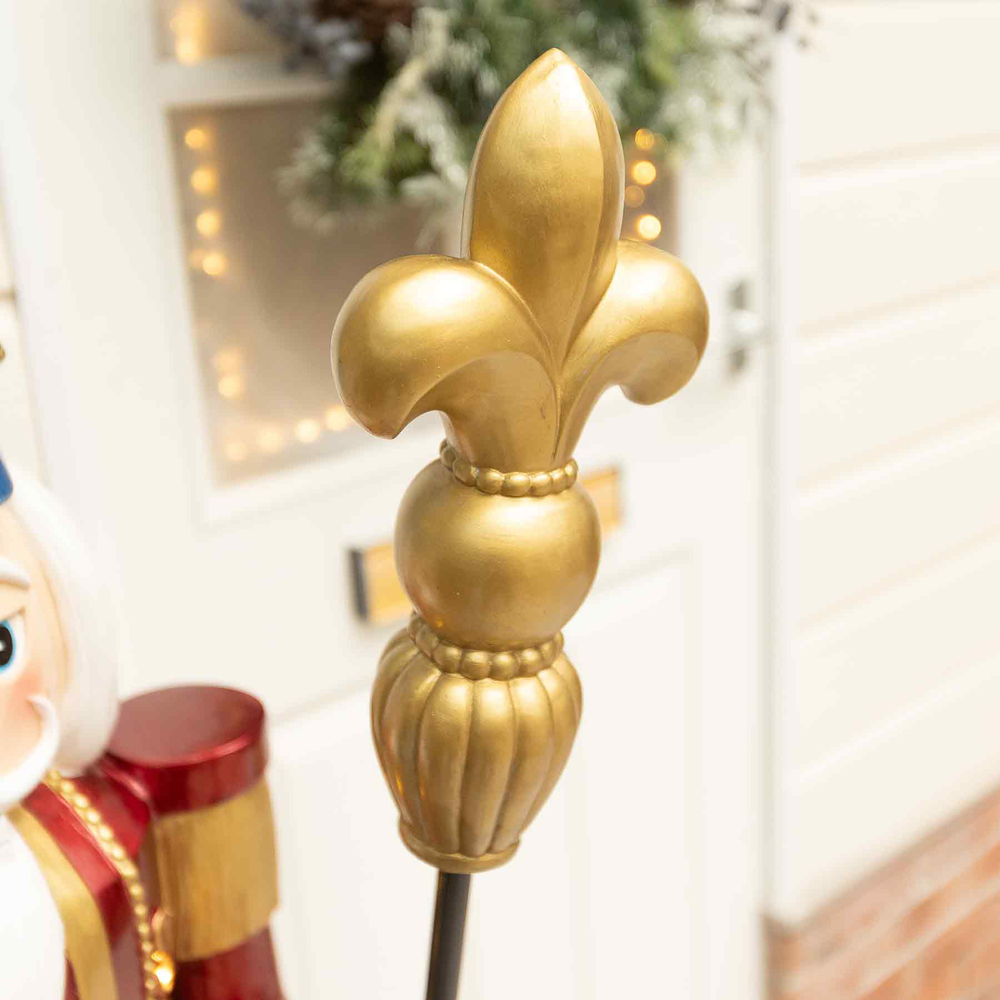 The Christmas Centre Red Green and Gold LED Lights Traditional Nutcracker Soldier 5ft Image 6