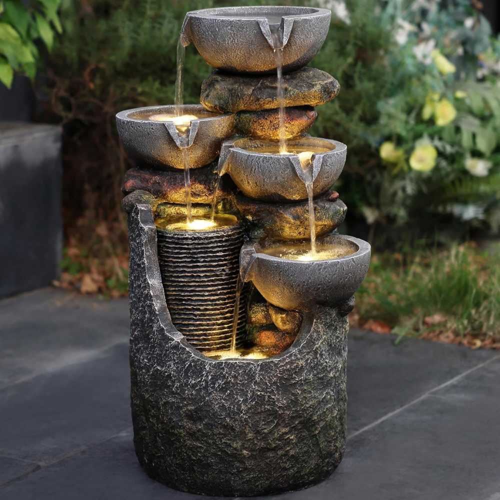 Serenity Cascading Slate LED Water Feature Image 7