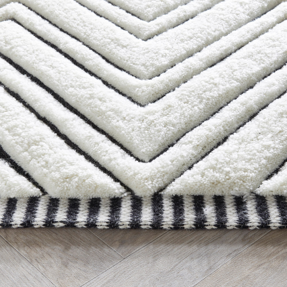 Origins Berber Mono Cream and Black Rug 160 x 230cm Image 3