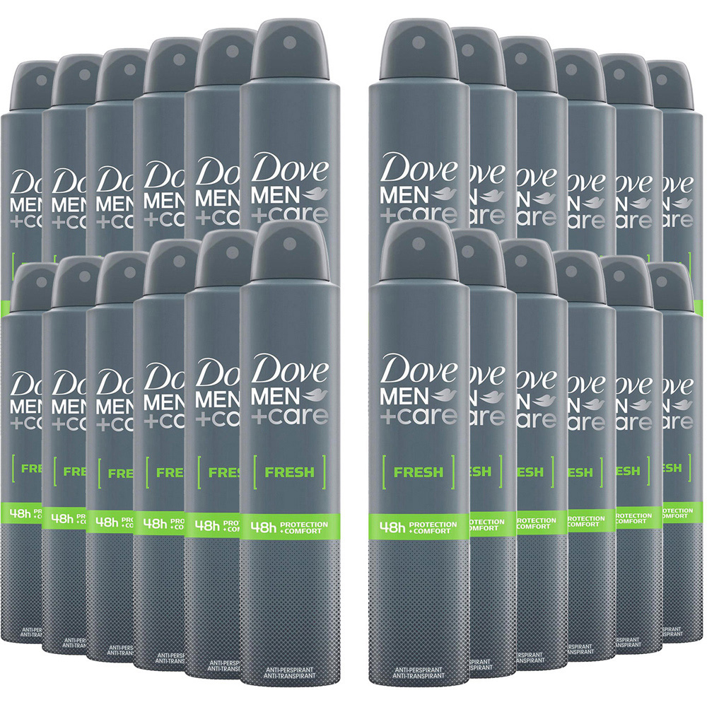 Dove Men+ Care Fresh Spray for Protection Anti-Perspirant Deo 200ml 24 Pack Image 1