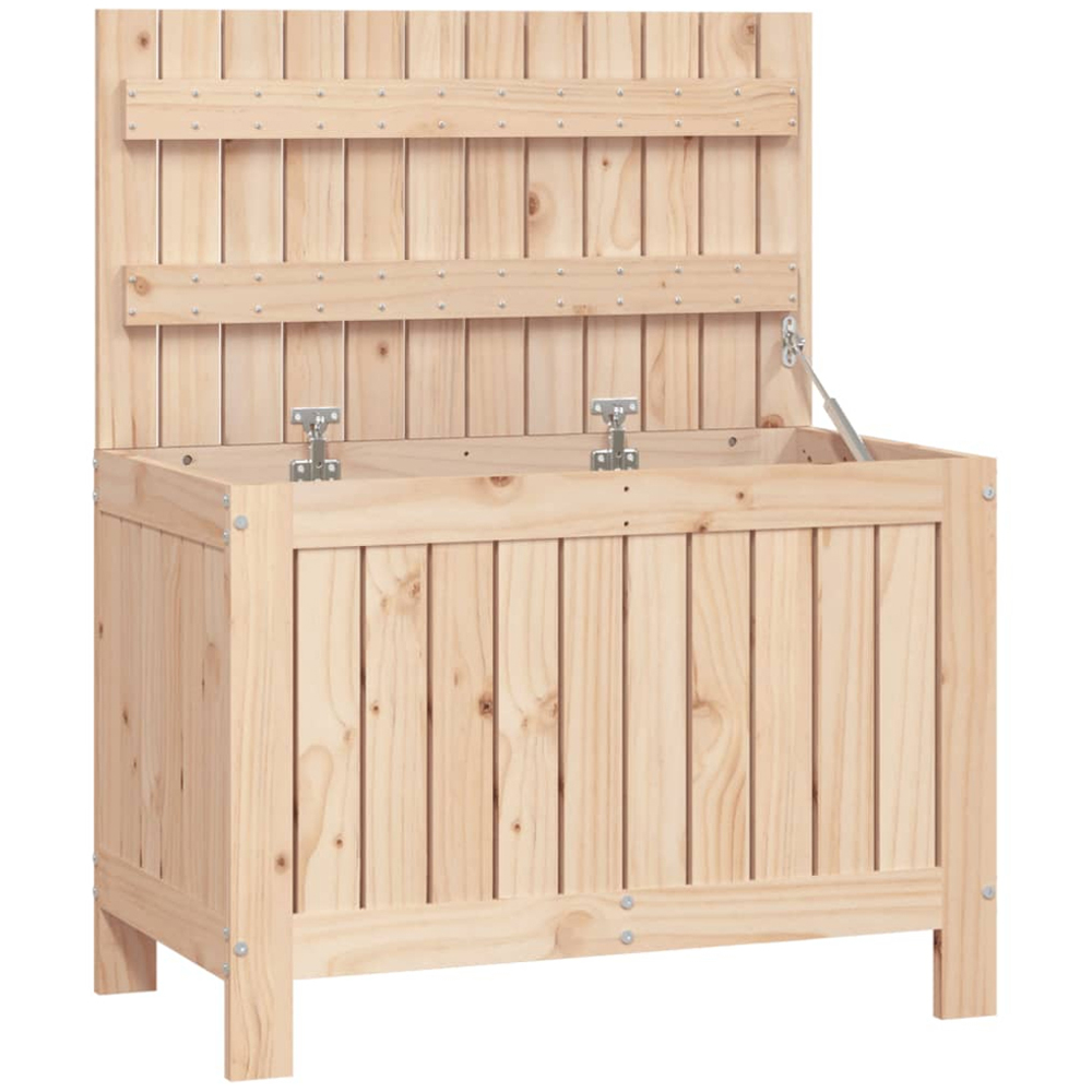 vidaXL 54 x 76 x 42.5cm Brown Pine Wood Garden Storage Box Image 5