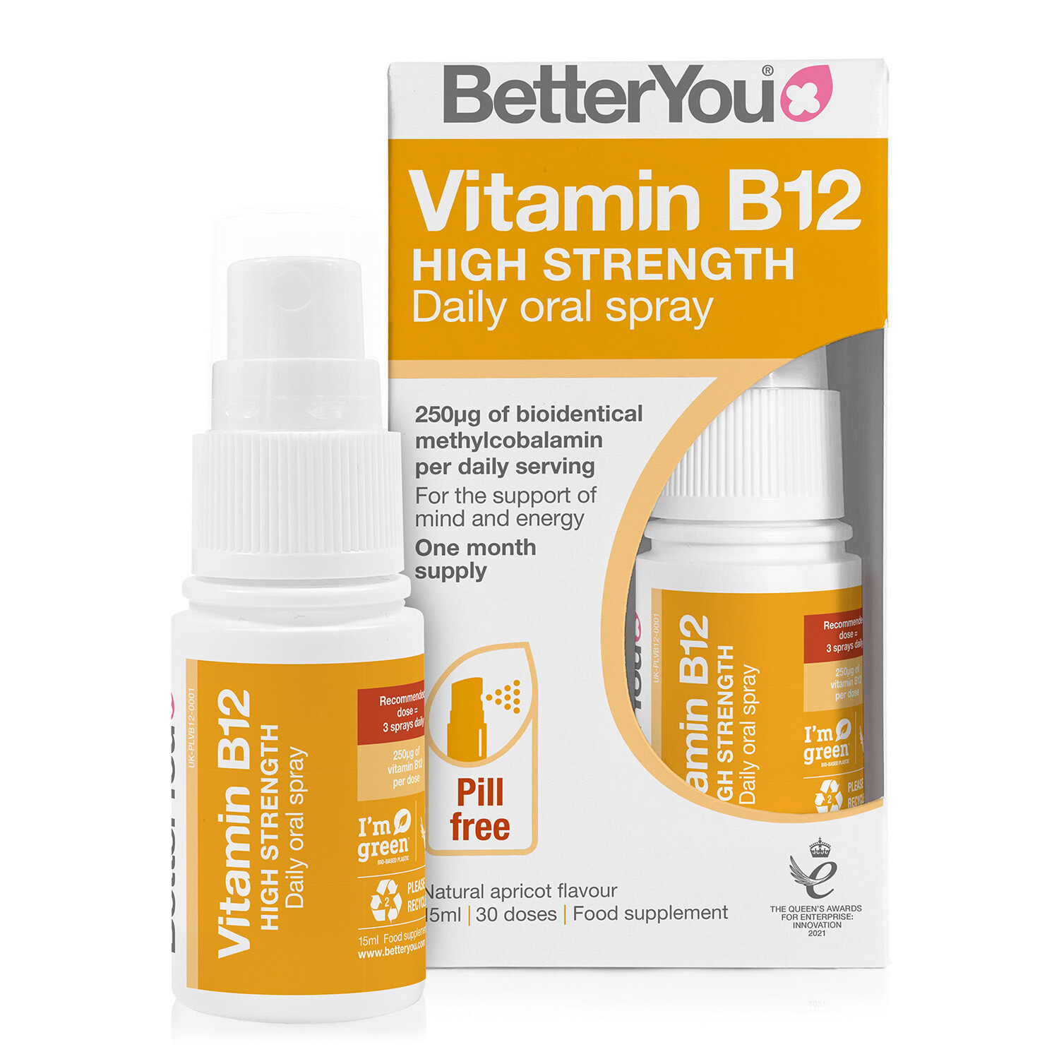 Vitamin B12 High Strength Daily Oral Spray - White Image