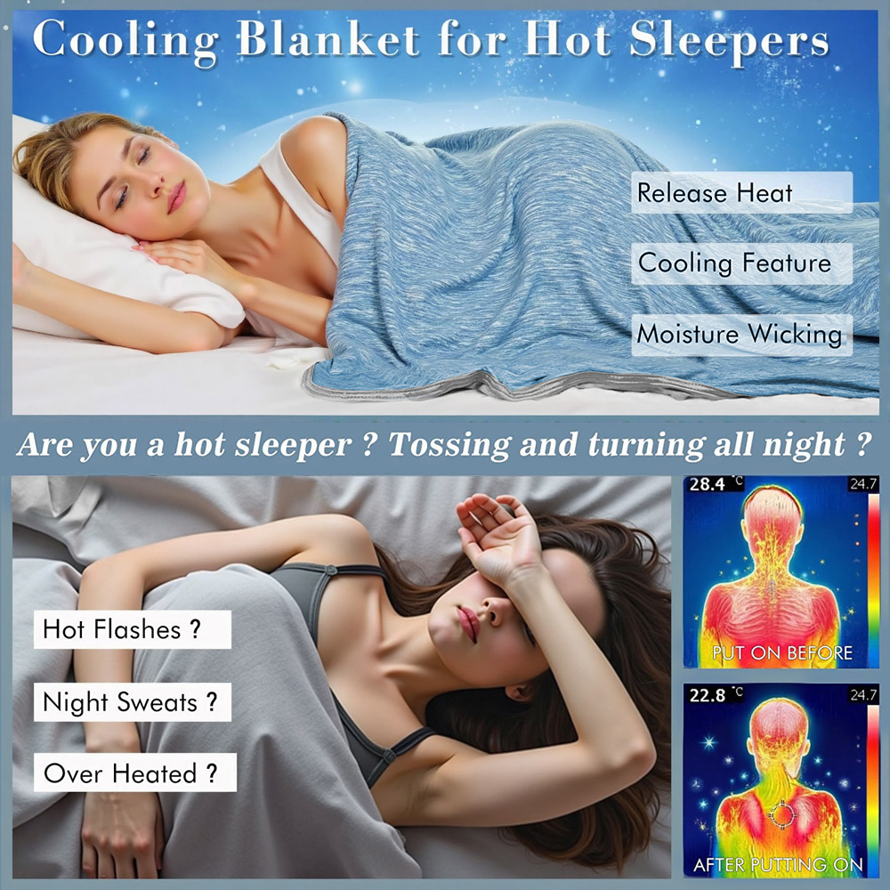 Avilo Cooling Blanket and Pillowcases Set 120 x 150cm Image 8
