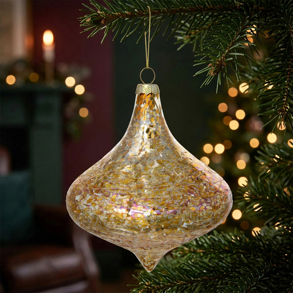 Antique Sequin Bauble Gold Image 2