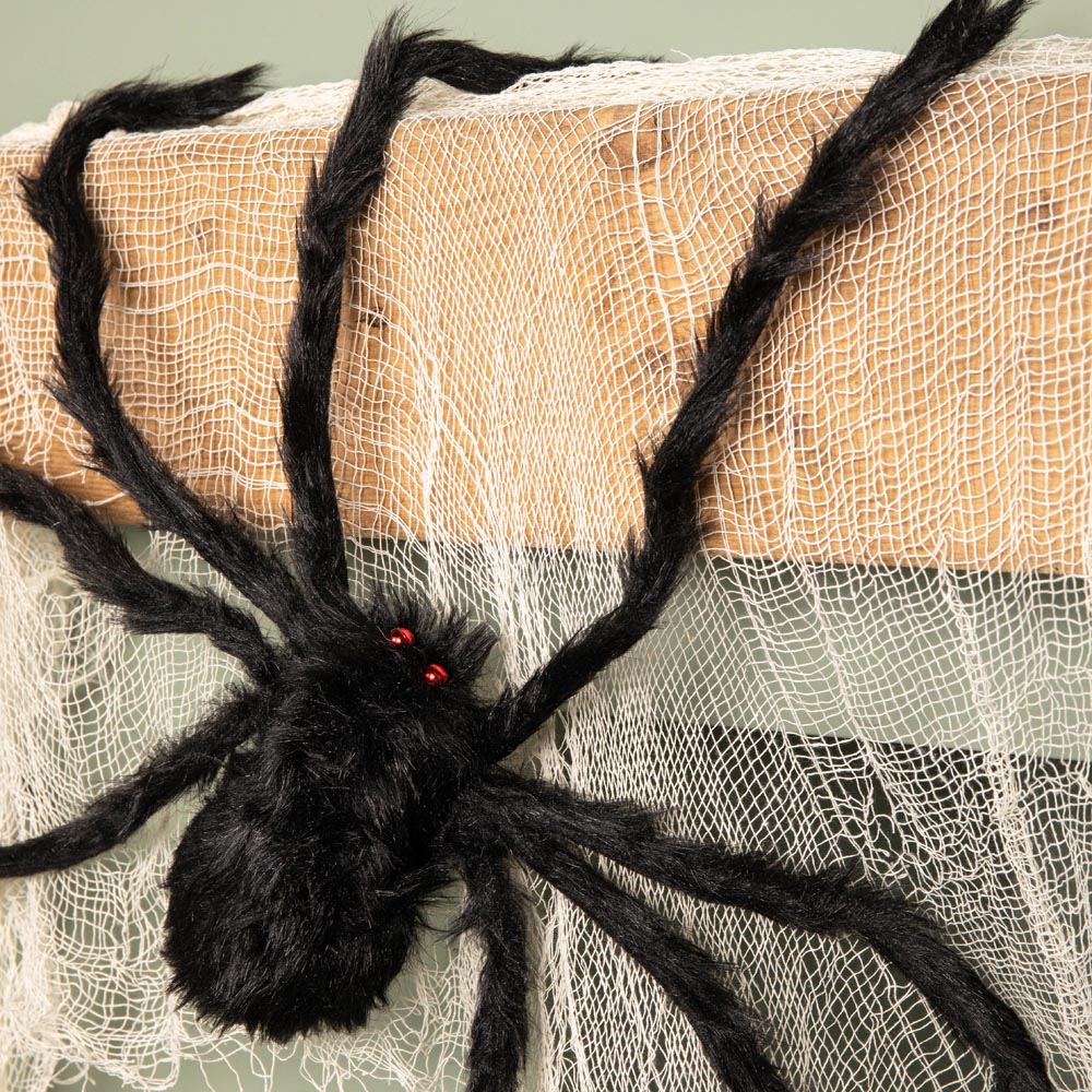 Samuel Alexander Black Furry Halloween Spider Decoration 90cm Image 7