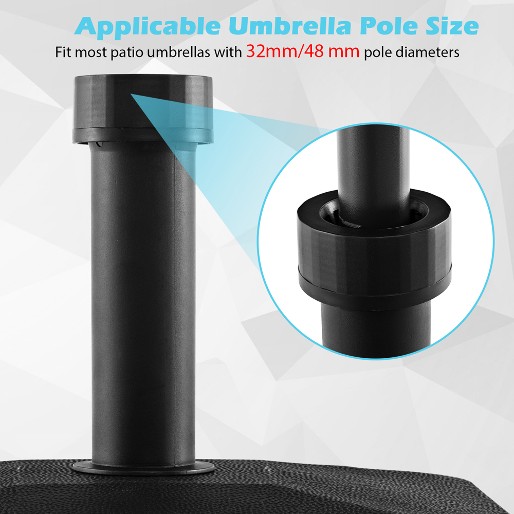 Costway Fillable Umbrella Base Stand with Lockable Universal Wheels Image 4