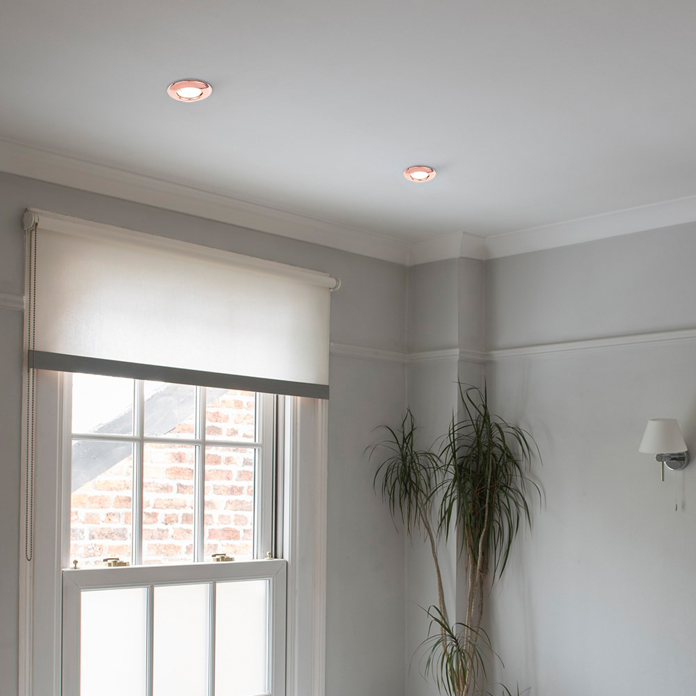 ValueLights Copper Fixed Warm White LED Ceiling Downlight 6 Pack Image 2