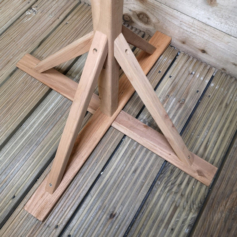 Natural Wooden Bird Feeding Table Image 4