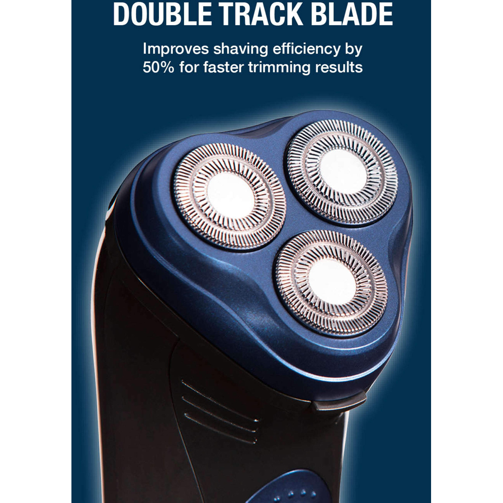 Carmen Mens Signature Triple Shaver Black and Blue Image 4
