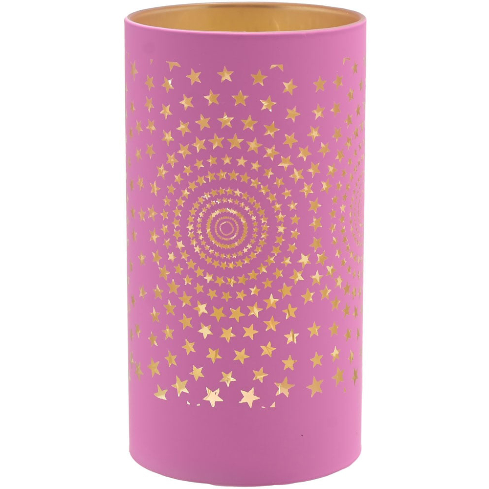 The Christmas Gift Co Pink Starburst LED Light Tube Image 1