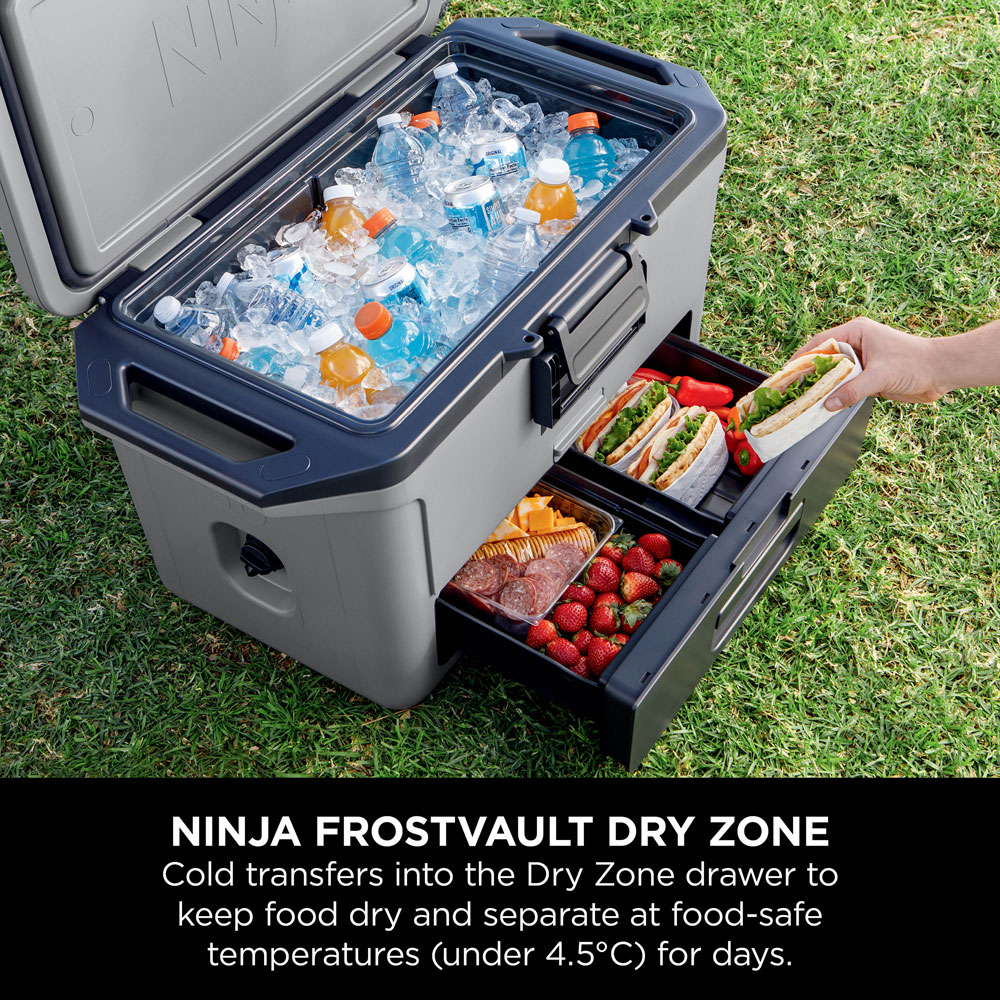 Ninja FrostVault FB151UKGY Slate Grey Hard Cooler with Dry Zone 47L Image 3