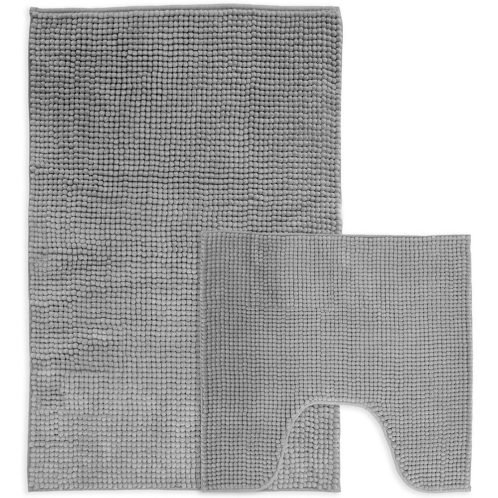 Mayfair Grey Shaggy Noodle Bath Mat 50 x 80cm Image 4
