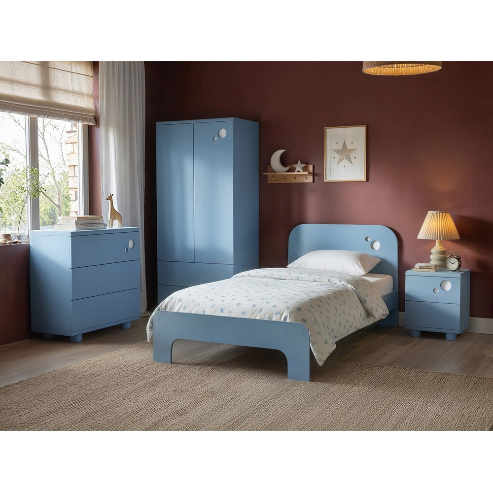 Flair Livana 3 Drawer Blue Chest of Drawers Image 7