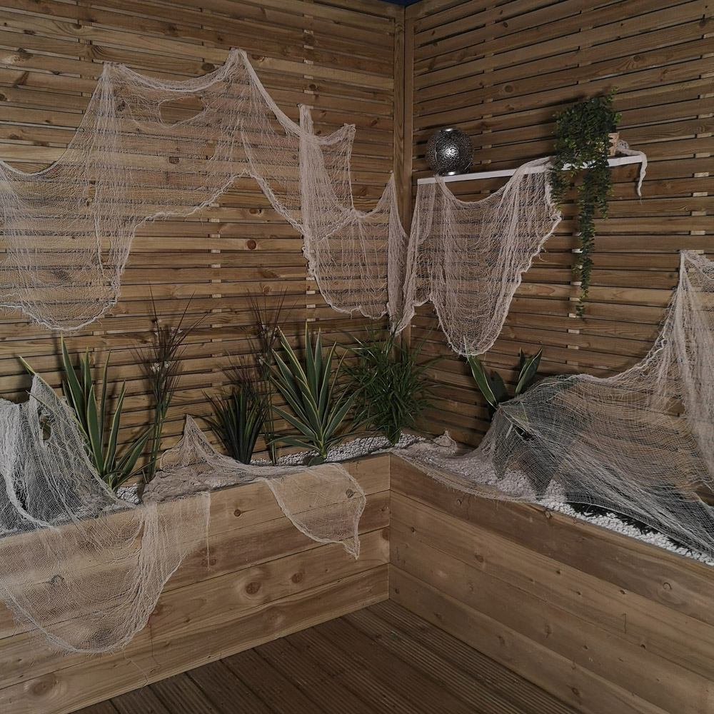 Samuel Alexander Cream Freaky Fabric Net Halloween Decoration 2.9m 12 Pack Image 7