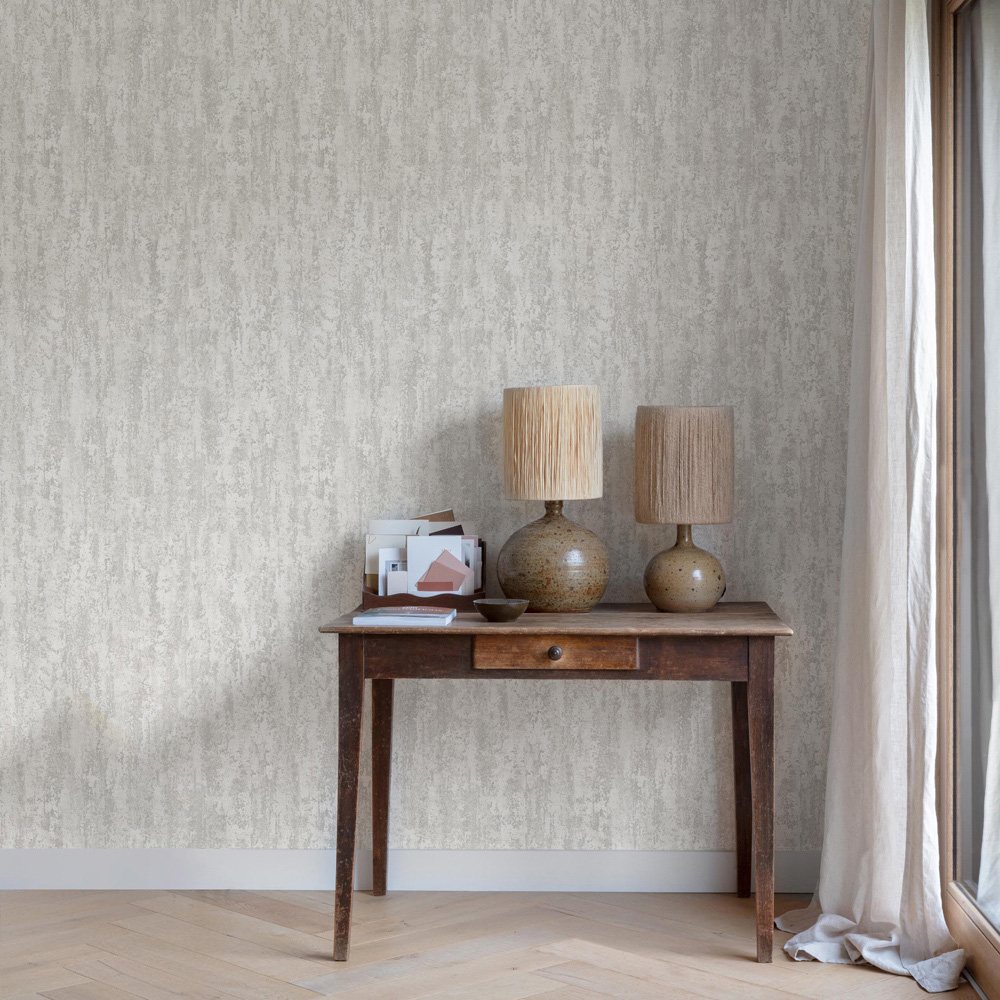 Grandeco Rocks Plaster Effect Plain Blown Vinyl Grey Wallpaper Image 3