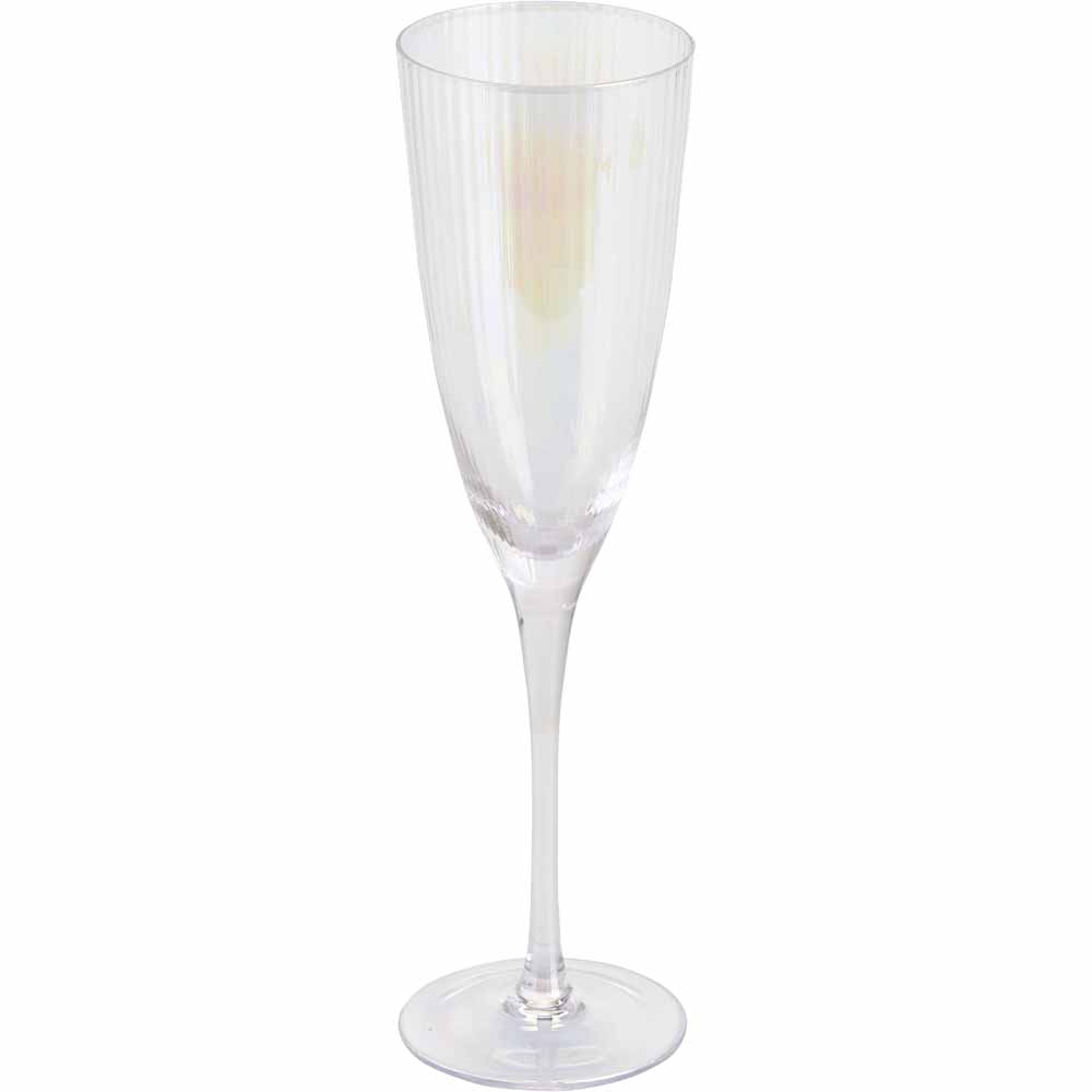 Wilko Pearlescent Champagne Glass Image 1