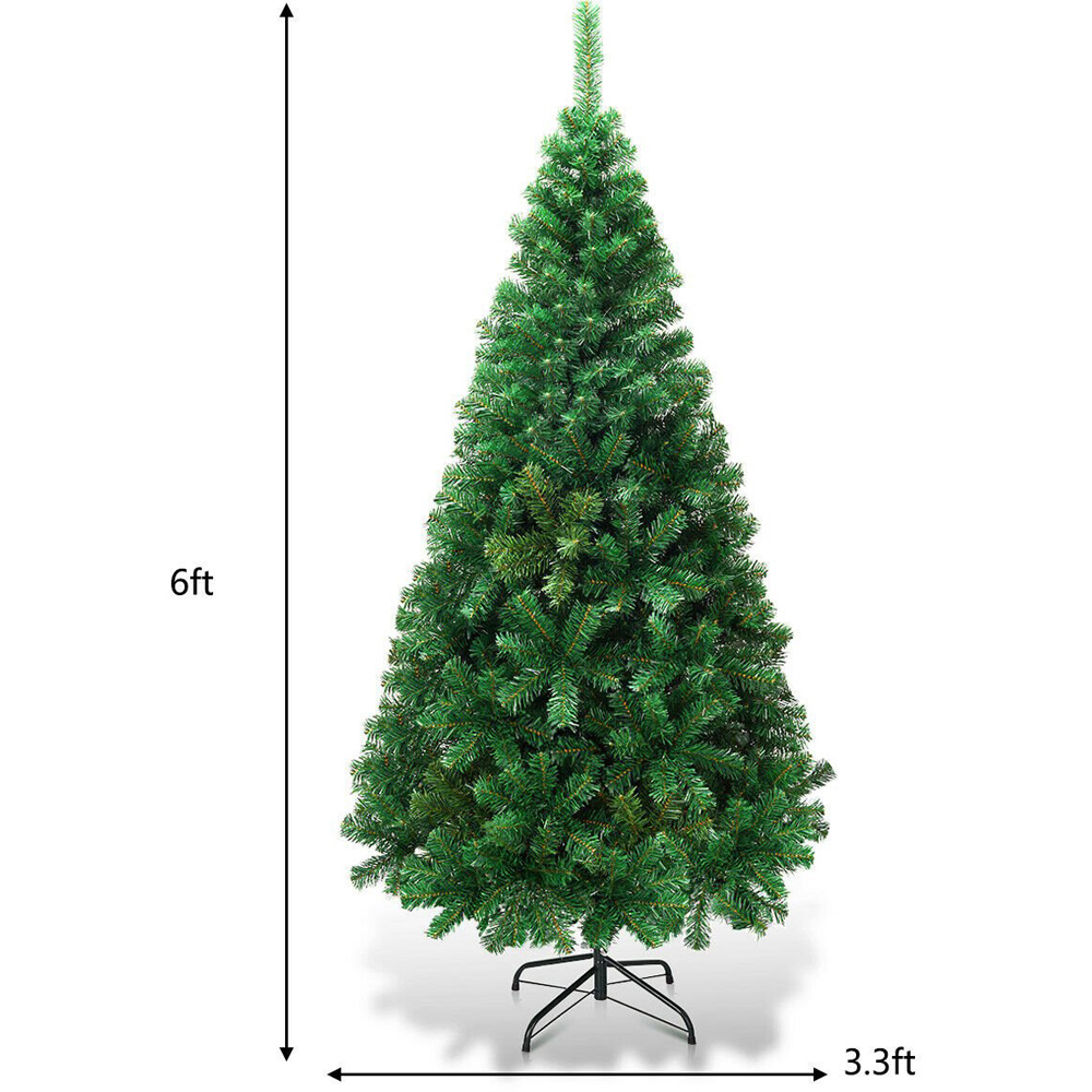 Costway Green Artificial Christmas Pine Tree 6ft Image 9