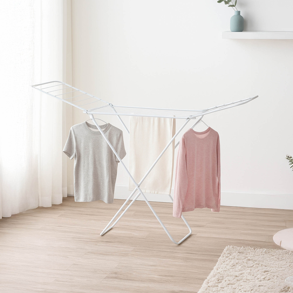 HOME VIDA Winged Folding Clothes Airer Image 2