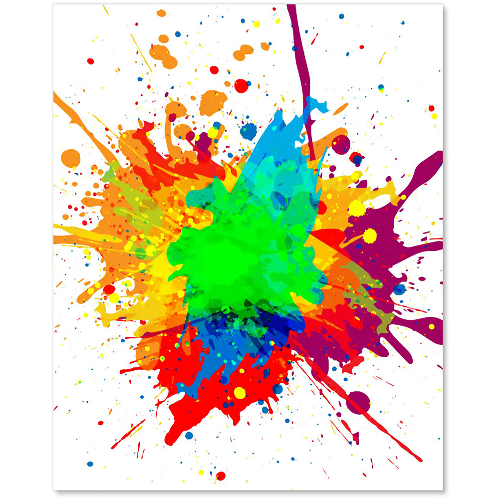 Warren Reed Designer Paint Splash Glass Kitchen Splashback 75 x 60cm Image 2