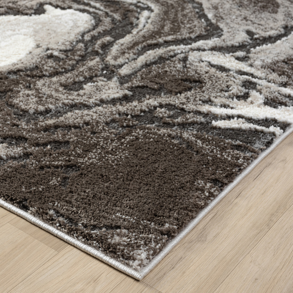 Desire Rugs Eleanor Mocha Marble Embossed Rug 200 x 290cm Image 4