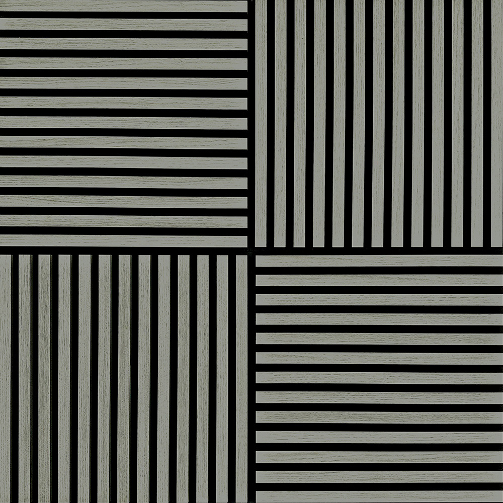 Tuscan Smoked Grey PVC Wrapped Acoustic Wall Tile 55.3 x 55.3cm 4 Pack Image 2