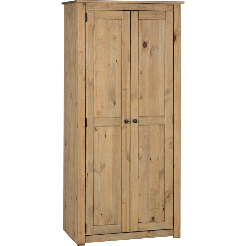 Seconique Panama 2 Door Natural Wax Wardrobe Image 2