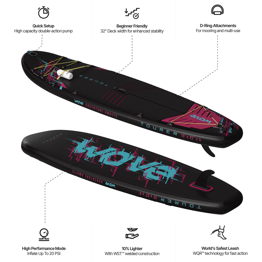 Wave Tourer 3.0 SUP 10.3ft Midnight Inflatable Paddleboard Image 8
