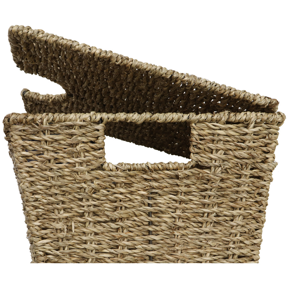 JVL Seagrass Rectangular Large Storage Basket 2 Pack Image 5