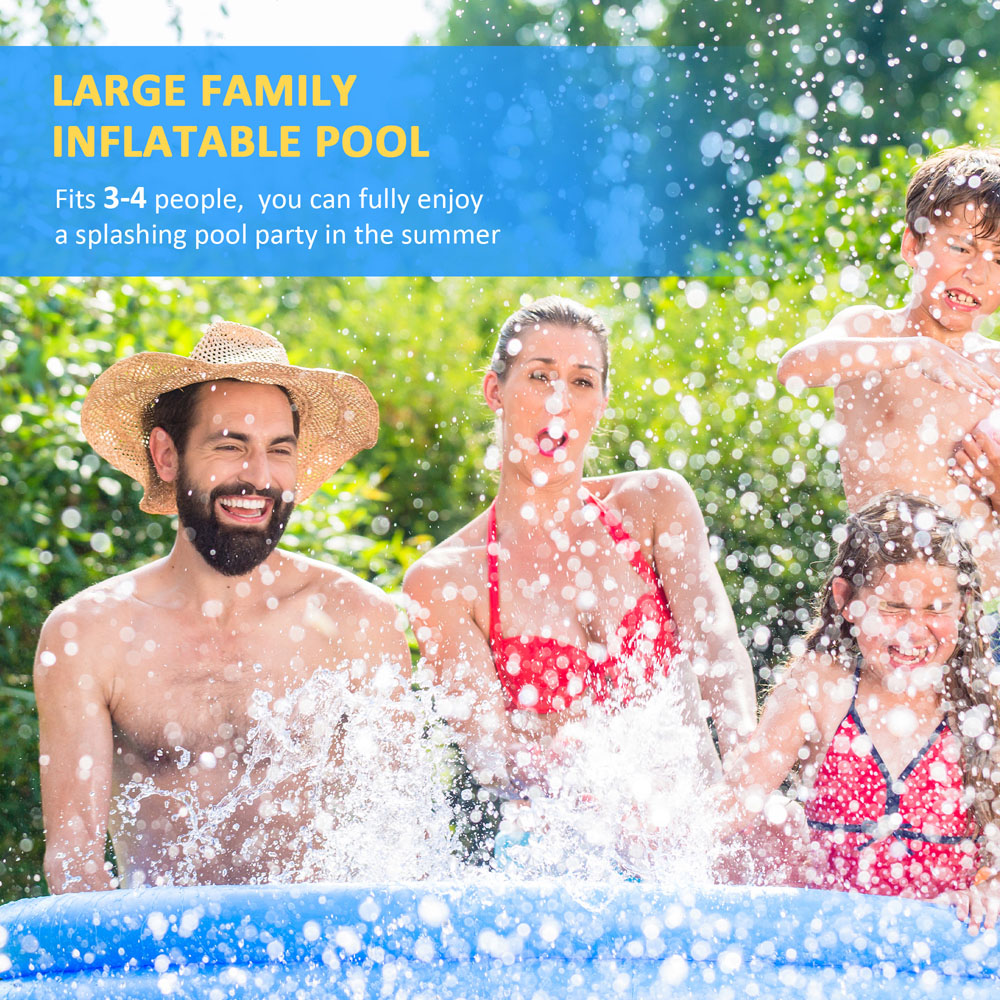Outsunny Blue Round Inflatable Pool 274cm Image 6