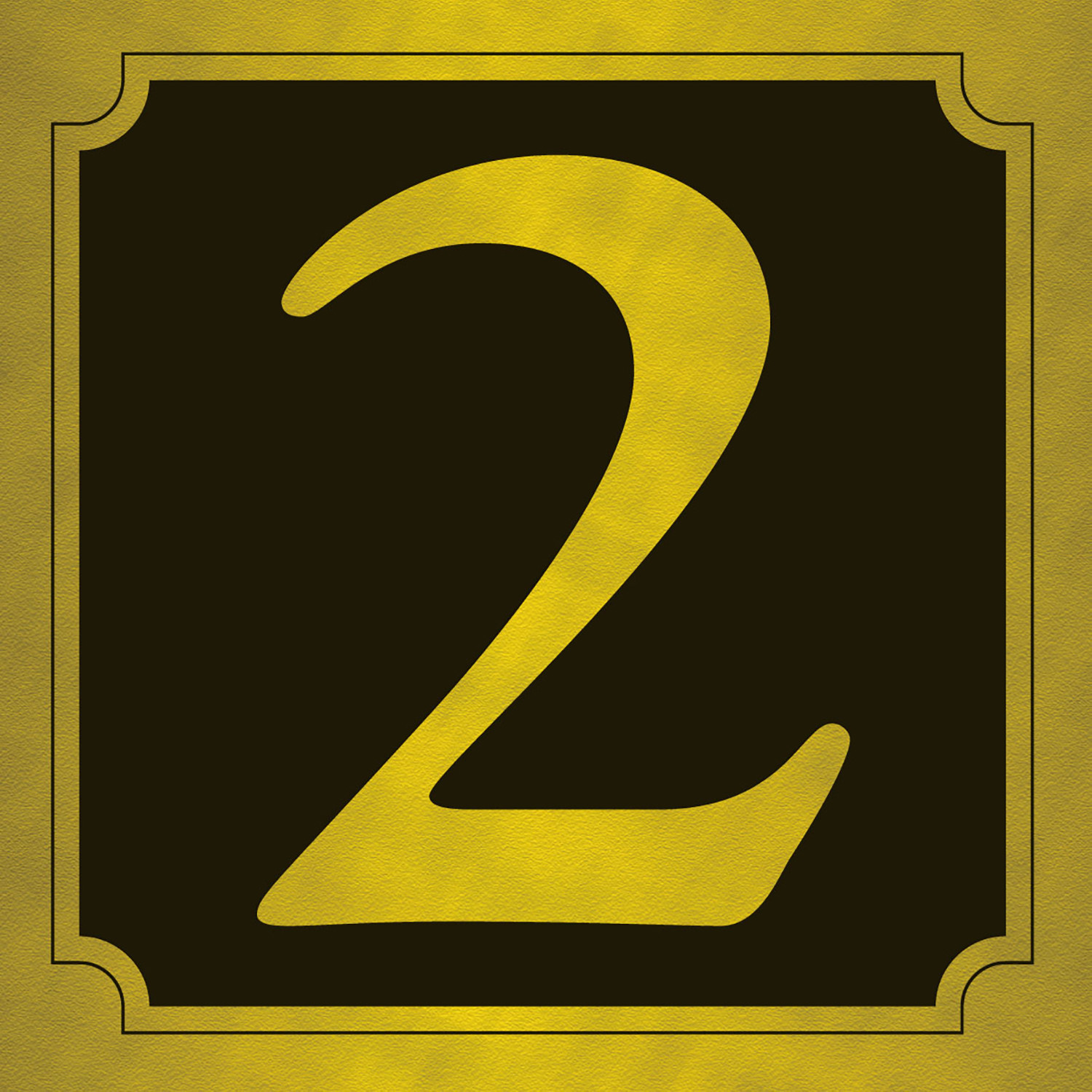 Self Adhesive House Number Stickers - Gold / 2 Image