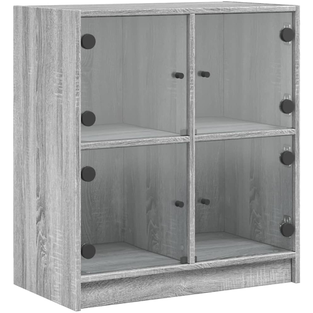 vidaXL 4 Door Grey Sonoma Oak Side Cabinet Image 2