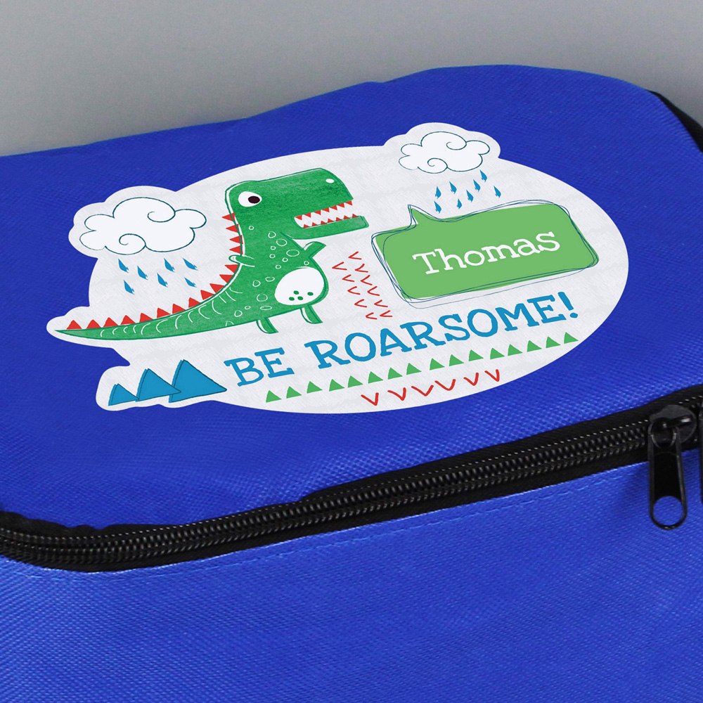 Personalised Memento Be Roarsome Dinosaur Lunch Bag Image 3