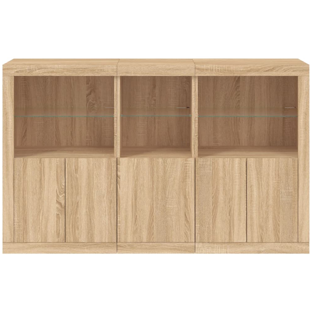 vidaXL 6 Door 6 Shelf Sonoma Oak Large Sideboard Image 6