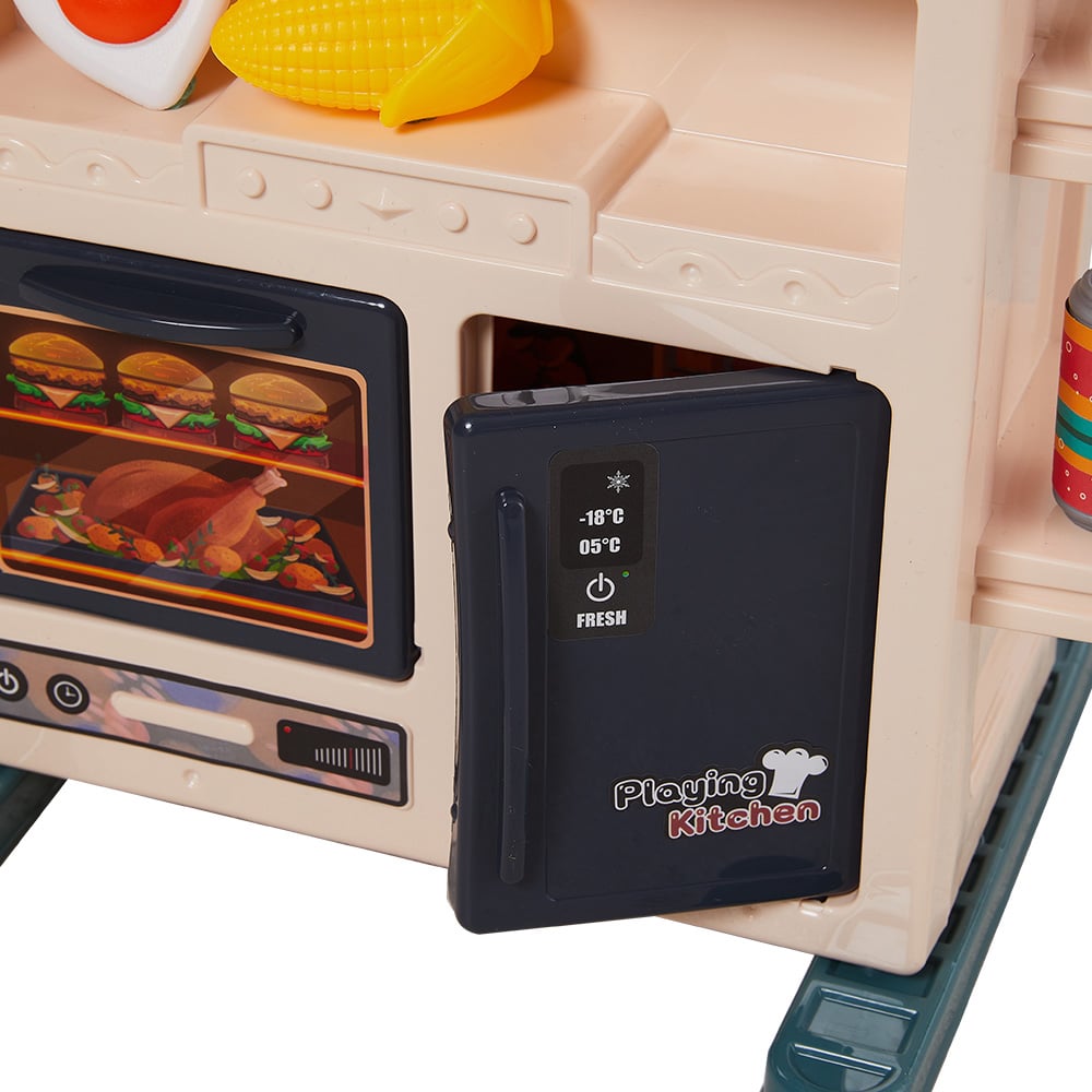 Tommy Toys 43 Piece Kids Green Interactive Kitchen Play Set Image 4