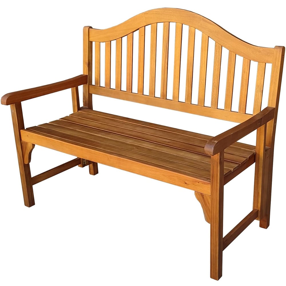 Garden Gear 2 Seater Acacia Folding Bench Image 2