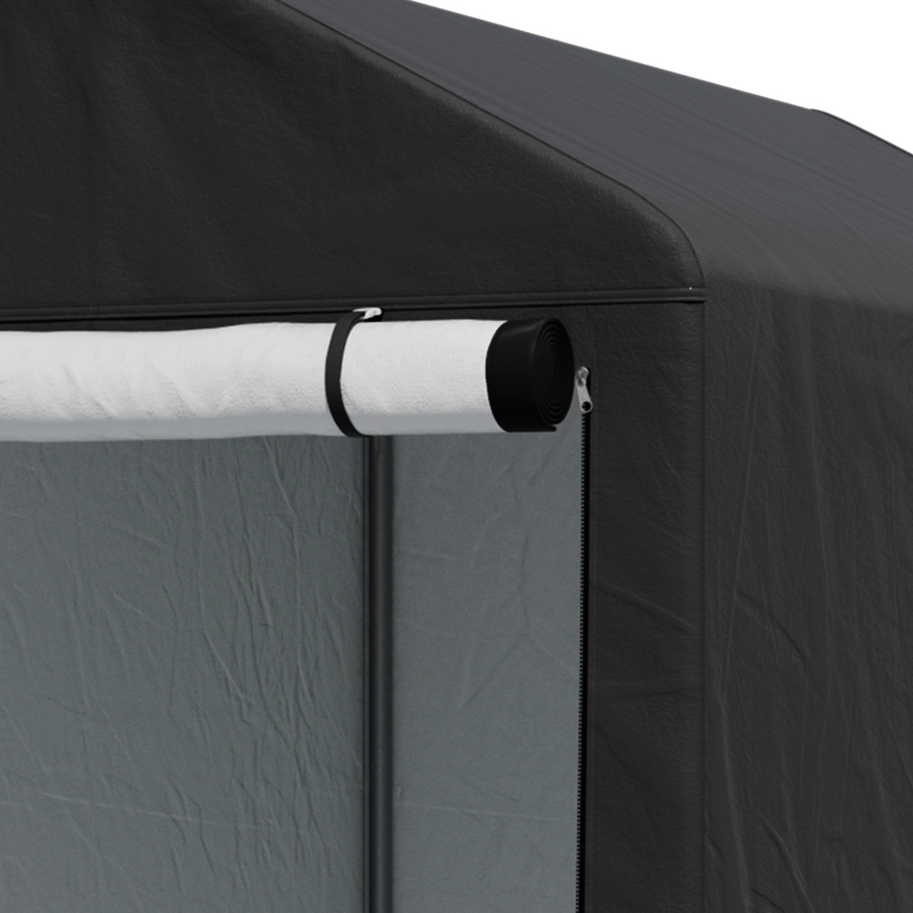 Living and Home 3 x 5ft Black Outdoor PE Bicycle Shelter Storage Shed Image 6