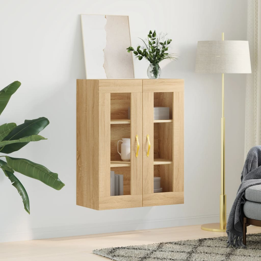 vidaXL 2 Door 3 Shelf Sonoma Oak Wall Mounted Cabinet Image 3