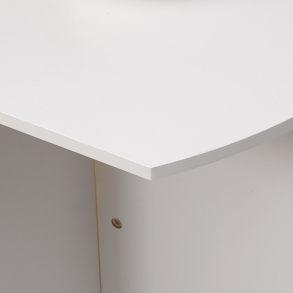 HOMCOM 4 Seater White Drop Leaf Dining Table Image 3