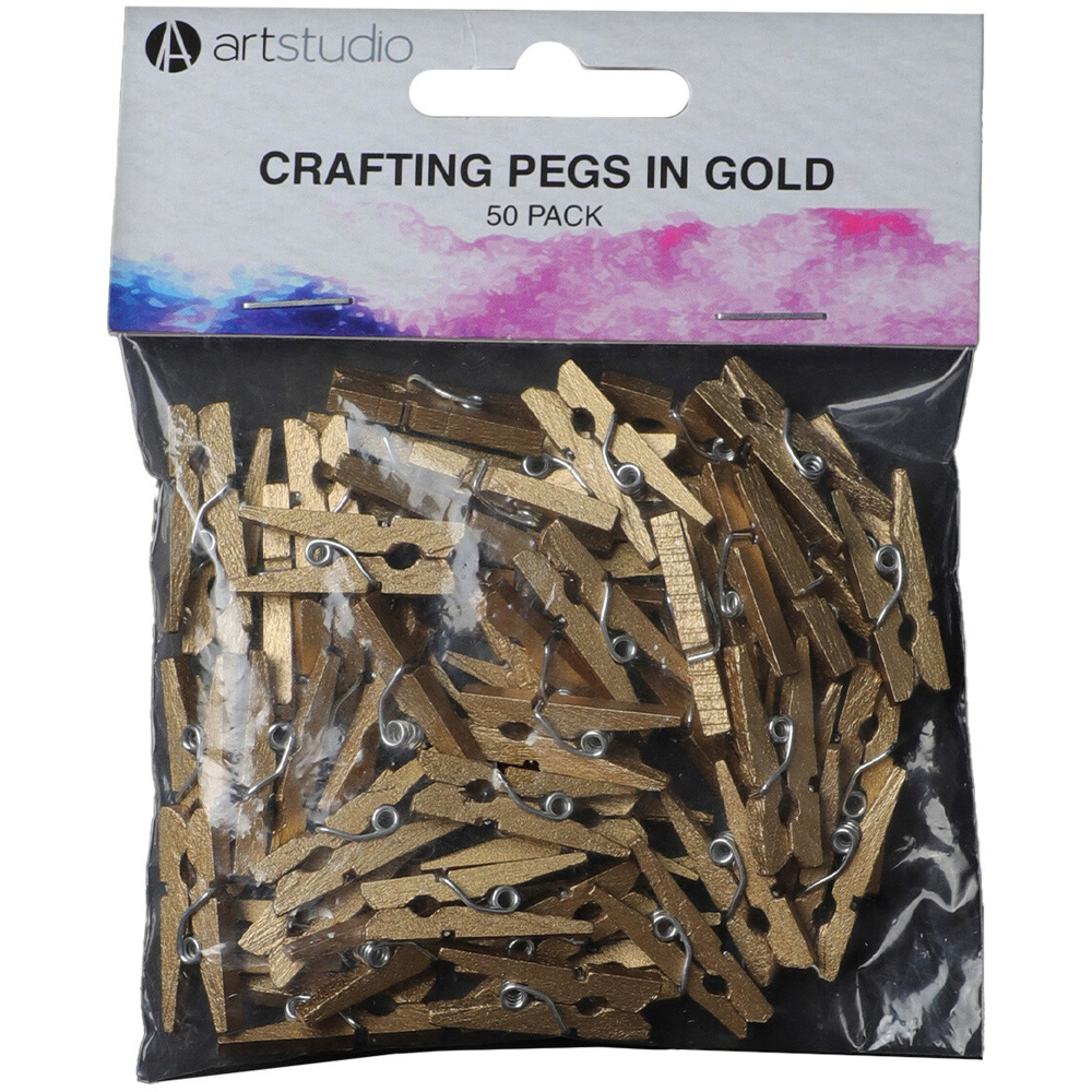 Art Studio Crafting Pegs - Gold Image